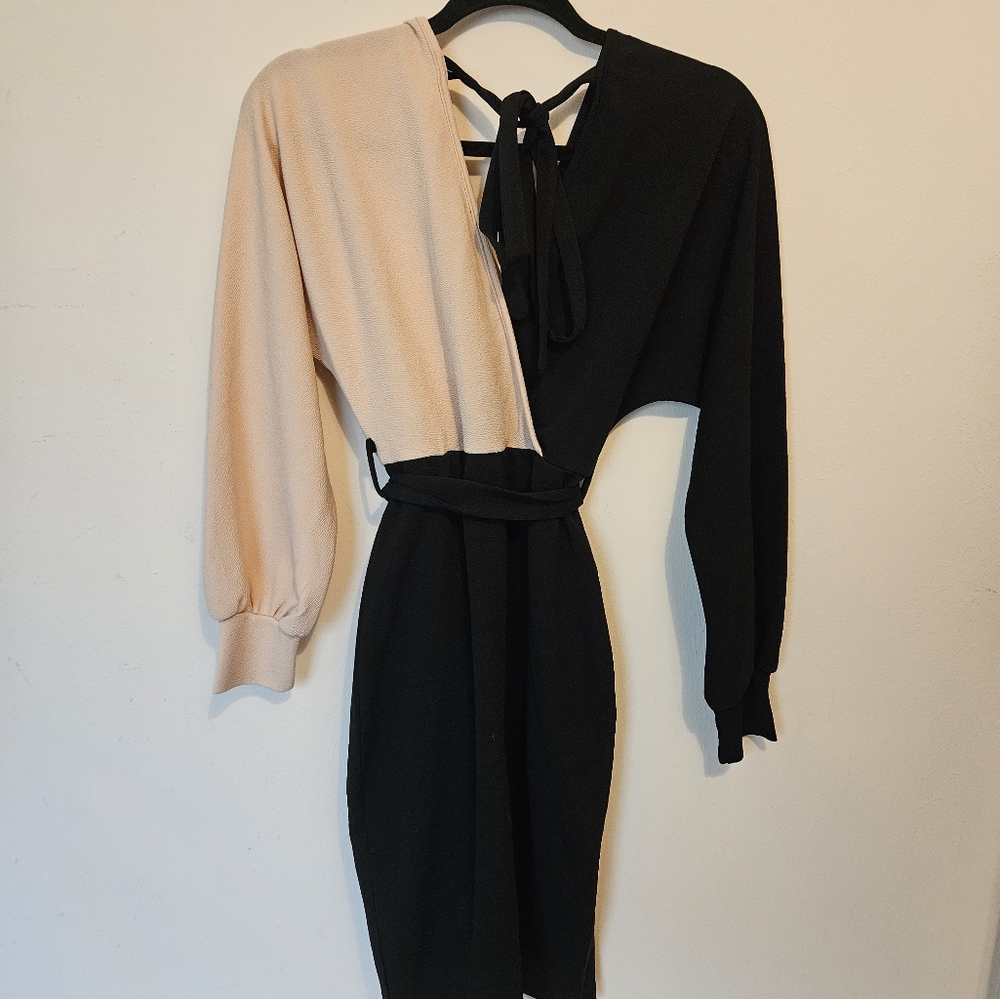 Chic Black and Cream Jumpsuit